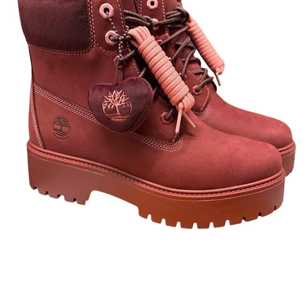 Timberland Stone Street Women’s Boots - Dark Red Nubuck‎ - Size: 8.5 - Picture 5 of 5